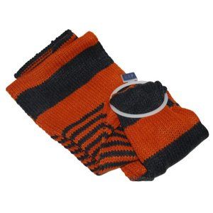 Gap Rugby Knit 72" Long Knit Scarf Unisex Rust/Grey Wrap-a-round